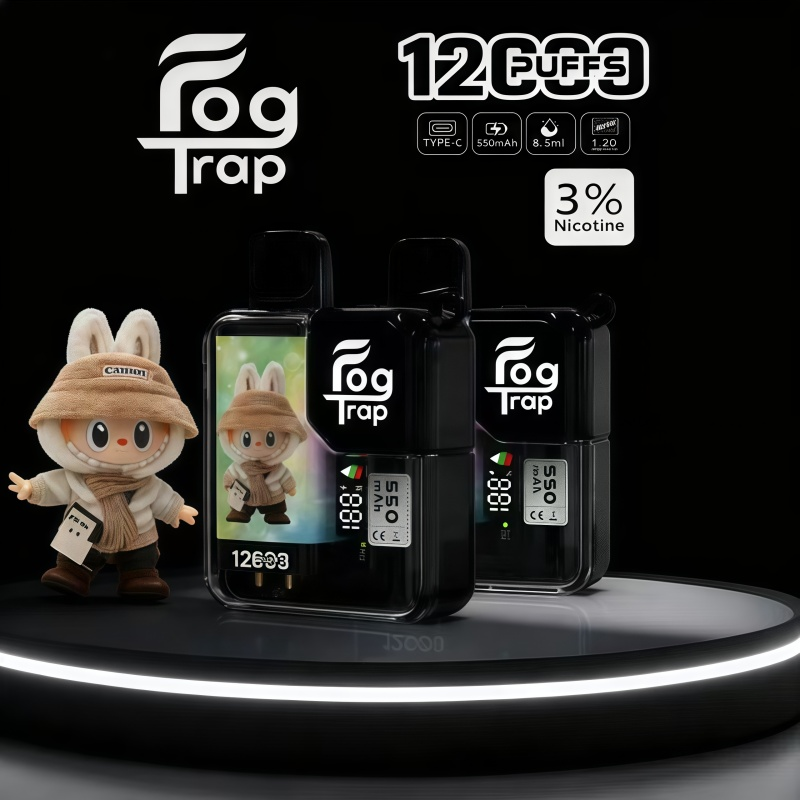 Fog Trap 12000口拉布布聯名款一次性電子煙 | 10種口味可選、雙檔調壓